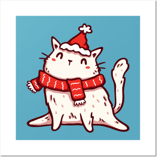 Christmas Kitten Posters and Art